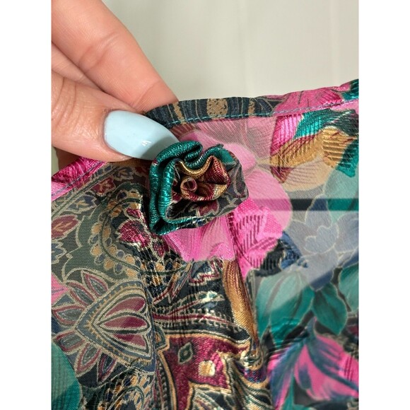 Vintage Inner Most Shorts Cami Tank Pajamas Robe Set PJs‎ Floral Lingerie Size M - Picture 7 of 16